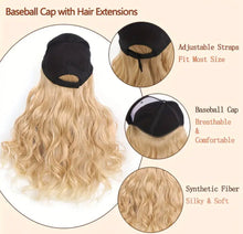 Load image into Gallery viewer, Baseball Cap Wig 20 Inch Realistic Hair