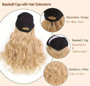 Baseball Cap Wig 20 Inch Realistic Hair