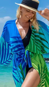 Dress/Tunic Tropical Color Bathing Suit Cover Up