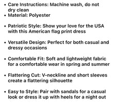 Load image into Gallery viewer, American Flag Casual Dress or Swimsuit Cover Up Beach Dress