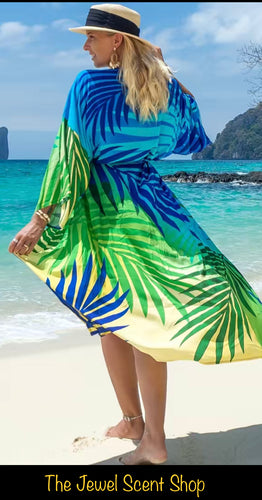 Dress/Tunic Tropical Color Bathing Suit Cover Up