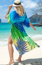 Load image into Gallery viewer, Dress/Tunic Tropical Color Bathing Suit Cover Up