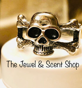 Stainless Steel Stamped 316L Skull Ring