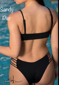 Sexy 2 Piece Black Bikini Top-L Bottom-S 🌺